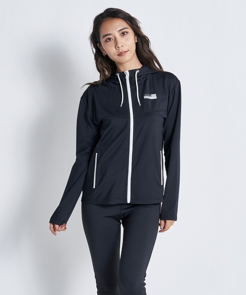 「ROXY」 ジップアップパーカー MEDIUM ブラック レディース_画像2