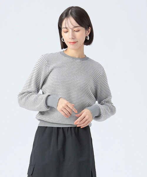 新品❤️ Beams Golf レディースセーター グレー BEAMS GOLF（ビームス ゴルフ） ニット セーター 「防風/伸縮性