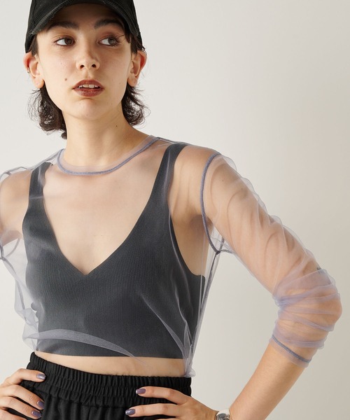 「THE PAUSE」 長袖カットソー FREE ブルー レディース_画像3