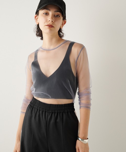 「THE PAUSE」 長袖カットソー FREE ブルー レディース_画像7