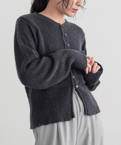 poyon2628　Cニット グレー for/c（フォーシー） ニット セーター ふわふわニットカーディガン