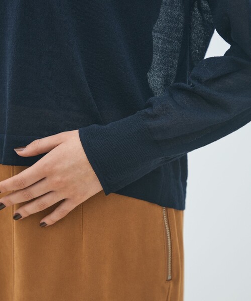 MACPHEE（マカフィー） 長袖ニット S パープル レディース : ZOZOTOWN