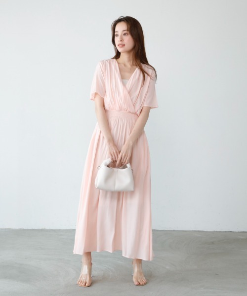 「M.deux」 半袖ワンピース MEDIUM ライトグリーン レディース_画像3