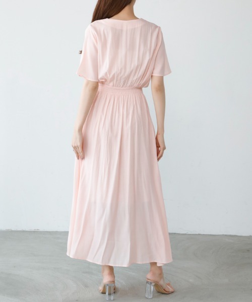 「M.deux」 半袖ワンピース MEDIUM ライトグリーン レディース_画像9