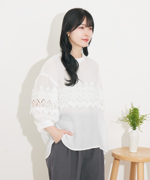 「KATHARINE ROSS」 長袖ブラウス MEDIUM グリーン レディース_画像5