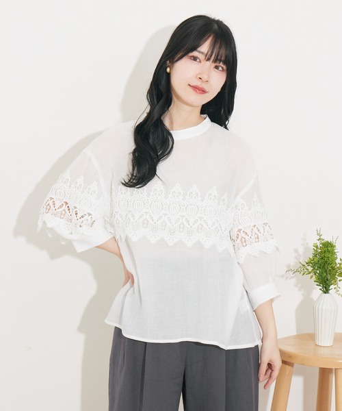 「KATHARINE ROSS」 長袖ブラウス MEDIUM グリーン レディース_画像6