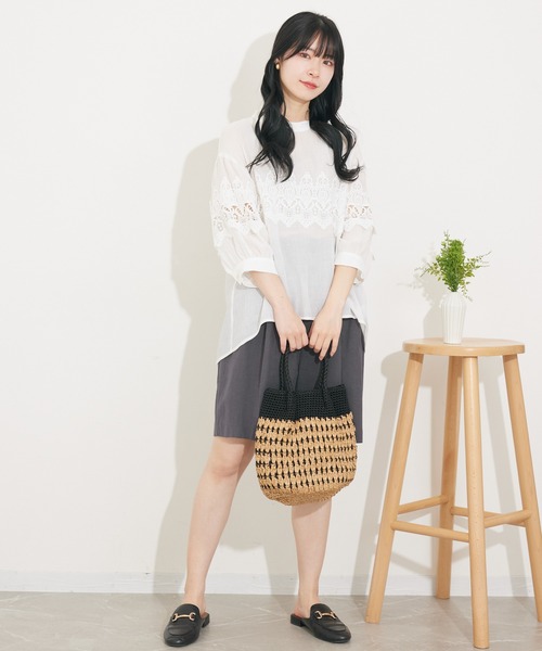 「KATHARINE ROSS」 長袖ブラウス MEDIUM グリーン レディース_画像8