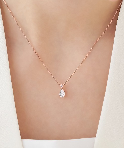 4℃（ヨンドシー） ネックレス シルバー しずく ネックレス レディース