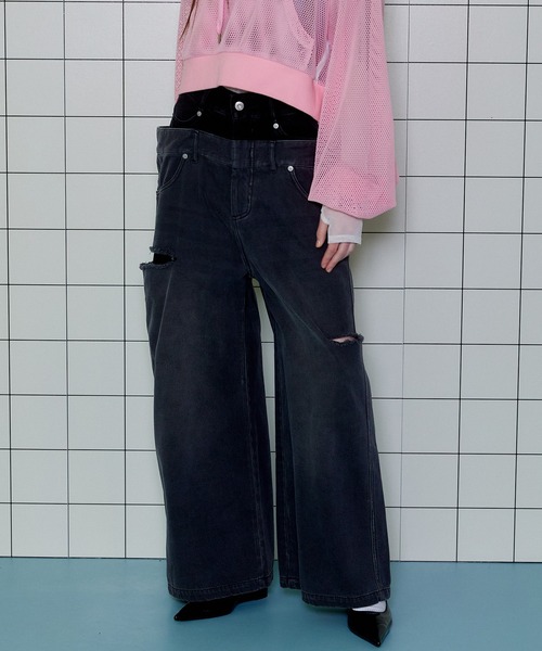 MAISON SPECIAL（メゾンスペシャル） デニムパンツ 38 ブラック