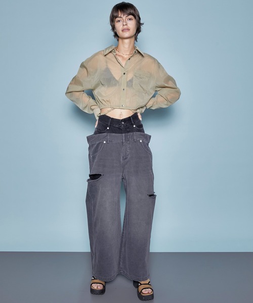 MAISON SPECIAL（メゾンスペシャル） デニムパンツ 38 ブラック