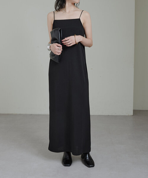 「Omekashi」 キャミソールワンピース 36 ボルドー レディース_画像3