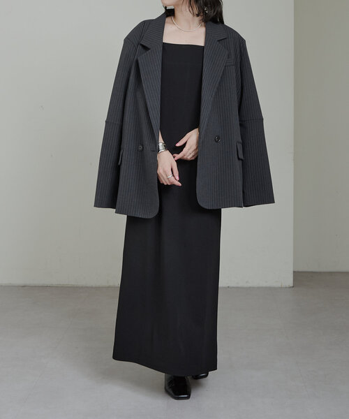 「Omekashi」 キャミソールワンピース 36 ボルドー レディース_画像9