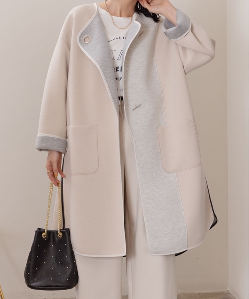 「Eimee Law」 ノーカラーコート 38 ブラック レディース_画像8