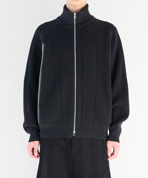 ラッピンノット　WRAPINKNOT×COZ カシミヤ　ニットパーカー　ブラック ラッピンノット WRAPINKNOT×COZ カシミヤ ニットパーカー ブラック