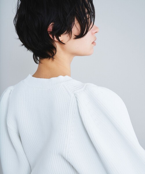 「GRACE CONTINENTAL」 長袖ニット 36 ホワイト レディース_画像5