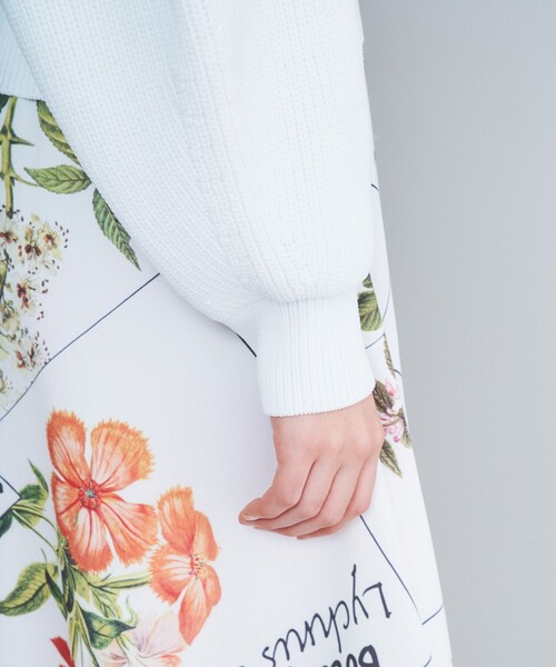 「GRACE CONTINENTAL」 長袖ニット 36 ホワイト レディース_画像6