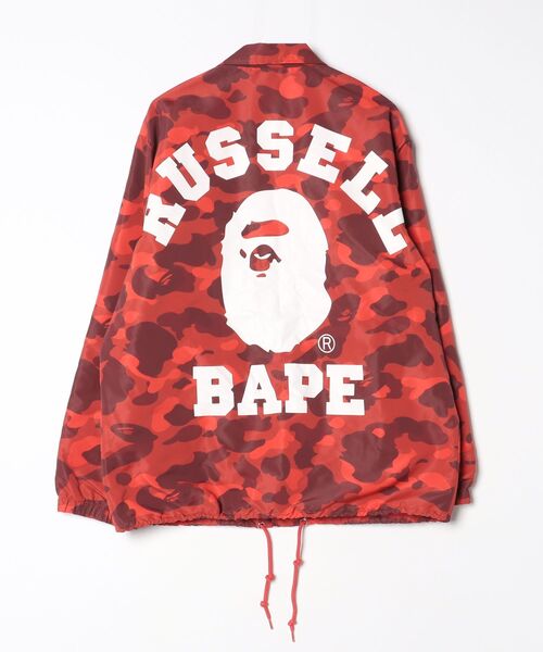 A BATHING APE（アベイシングエイプ） コーチジャケット LARGE レッド