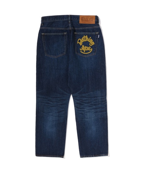 A BATHING APE デニム ファイヤースターペイント A BATHING APE（アベイシングエイプ） ジーンズ 13 OZ DENIM PANTS