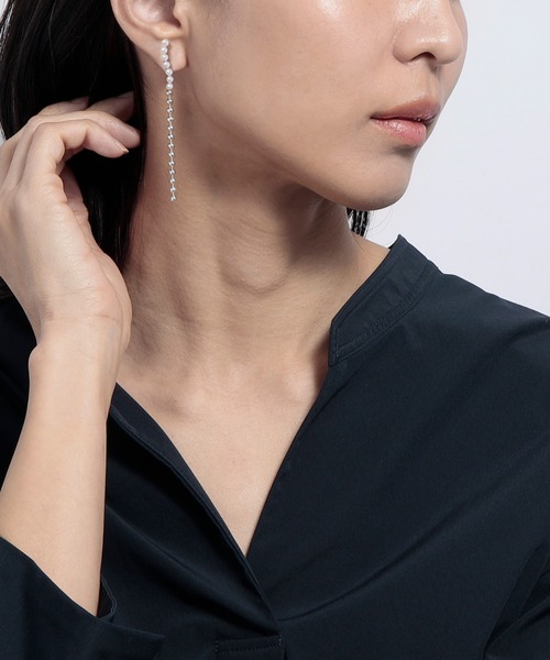 LAH パール ピアス パールピアス K18ポスト レディース : ZOZOTOWN