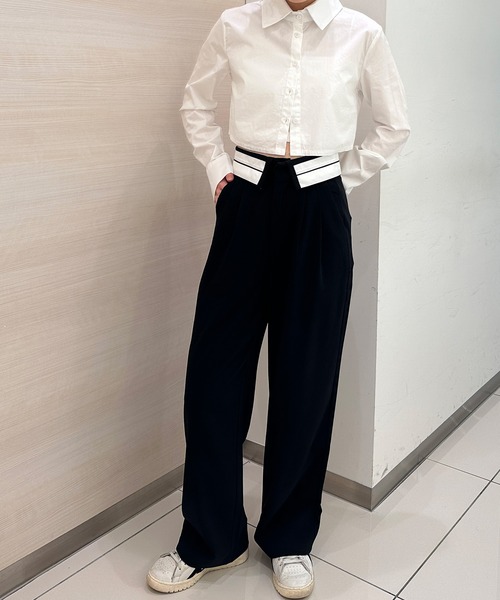 「solleim」 スラックス M グレー レディース_画像2