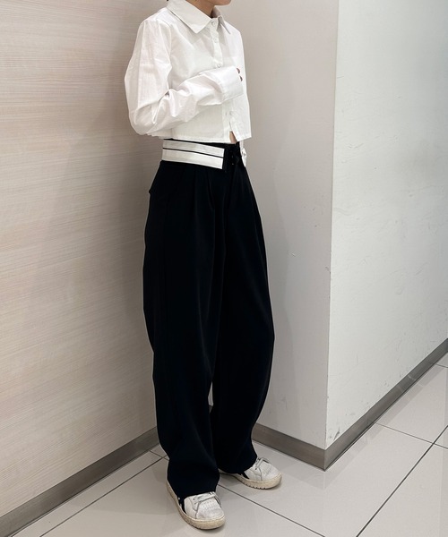 「solleim」 スラックス M グレー レディース_画像3