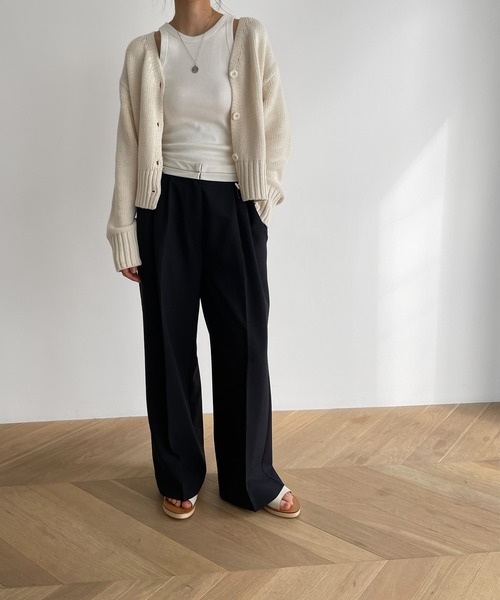 「CANAL JEAN」 ニットカーディガン ONE SIZE アイボリー レディース_画像4