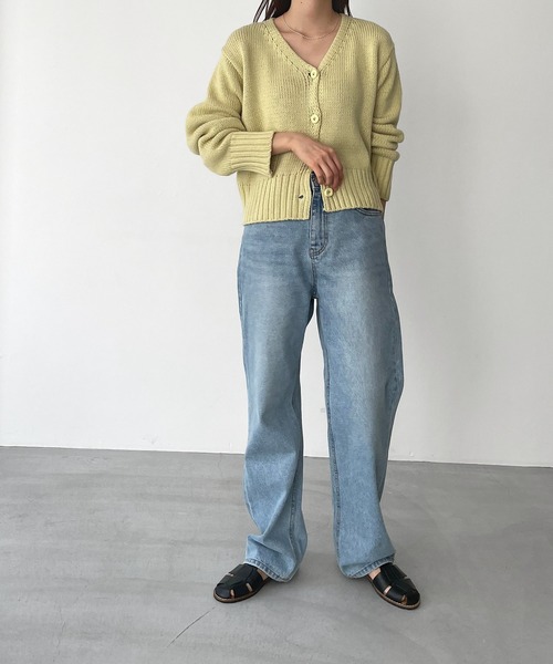 「CANAL JEAN」 ニットカーディガン ONE SIZE アイボリー レディース_画像7