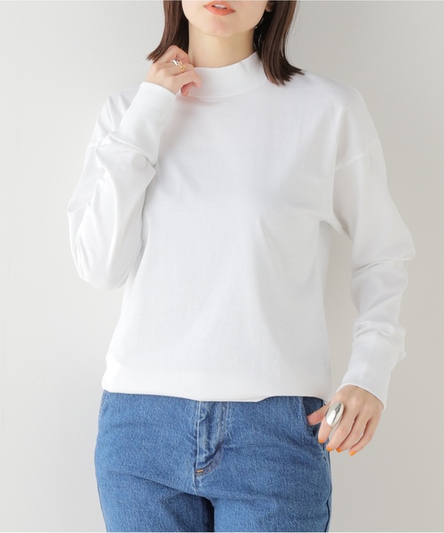 「ATON」 長袖カットソー FREE ホワイト レディース_画像3