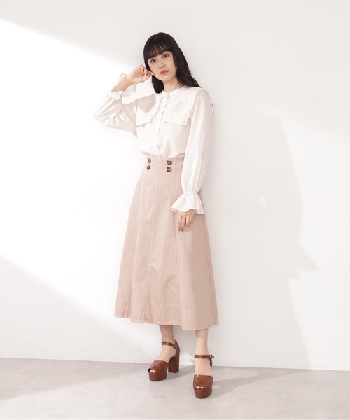 「JILL by JILL STUART」 フレアスカート SMALL ベージュ レディース_画像6