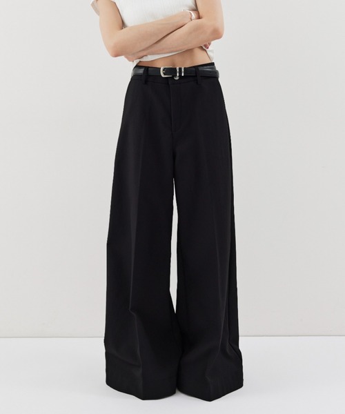 HANNE パンツ ワイドフレアパンツ レディース : ZOZOTOWN Yahoo!店