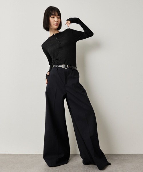 HANNE パンツ ワイドフレアパンツ レディース : ZOZOTOWN Yahoo!店