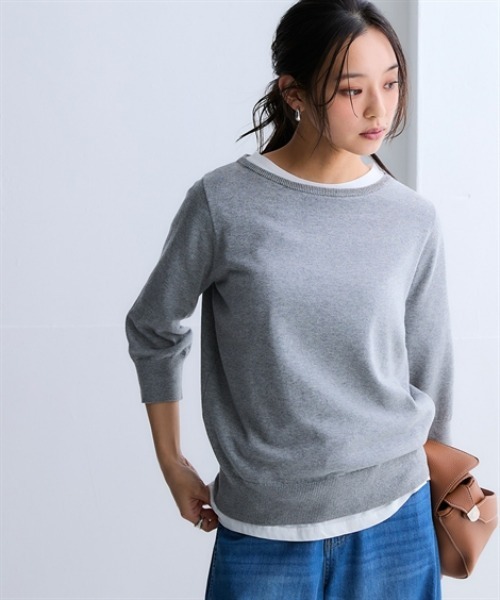 ニッセン（nissen） ニット セーター 洗えるUVカット綿100