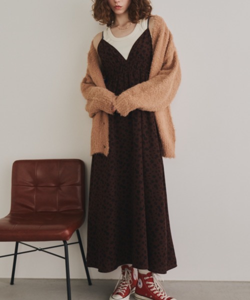 「Unitage」 ニットカーディガン FREE オレンジ レディース_画像5