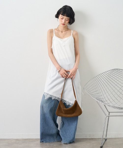 NOGLE キャミソール 「NOGLE/ノグル」サテンレースキャミミニ