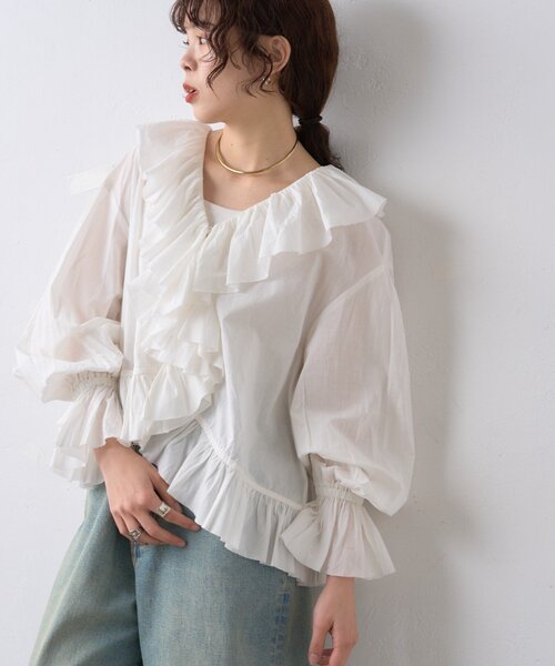 WILLOW ブラウス シャツ 「willow」ラッフルフリルブラウス レディース