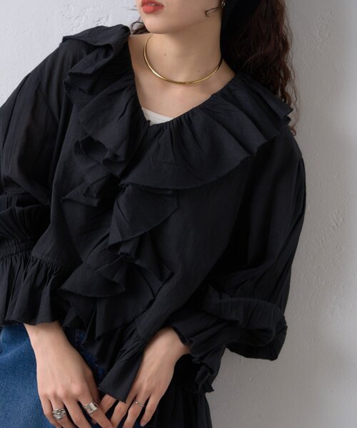 WILLOW ブラウス シャツ 「willow」ラッフルフリルブラウス レディース