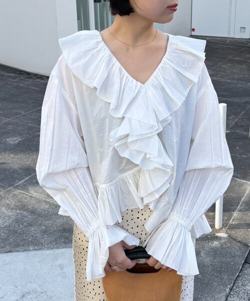 WILLOW ブラウス シャツ 「willow」ラッフルフリルブラウス レディース