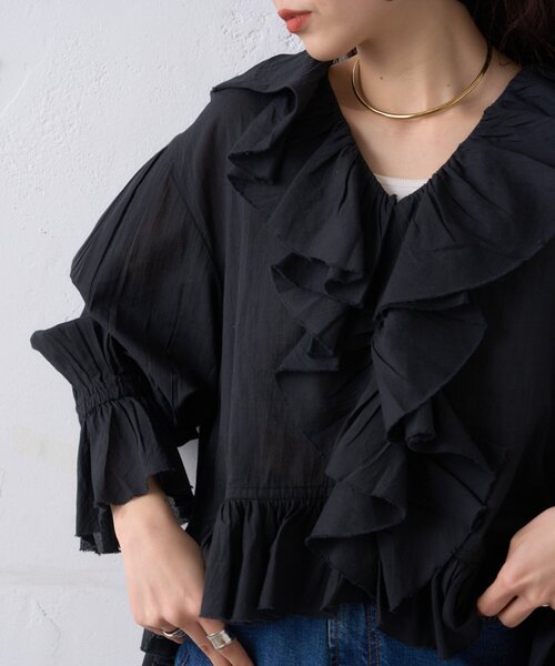 WILLOW ブラウス シャツ 「willow」ラッフルフリルブラウス レディース 