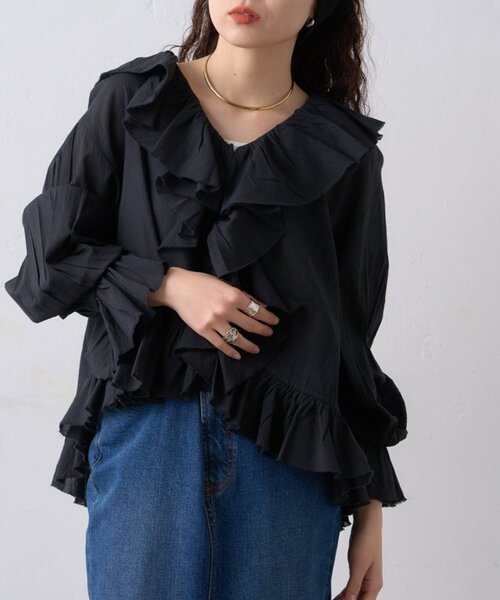 WILLOW ブラウス シャツ 「willow」ラッフルフリルブラウス レディース 