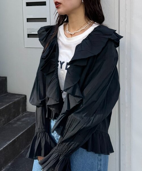 WILLOW ブラウス シャツ 「willow」ラッフルフリルブラウス レディース 