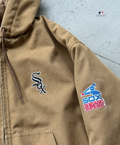 Perushu」 ブルゾン MEDIUM ブラック メンズ Perushu × MLB コラボ中綿 