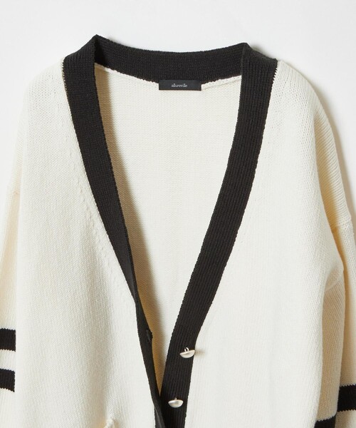 「allureville」 ニットカーディガン 2 ネイビー レディース_画像3