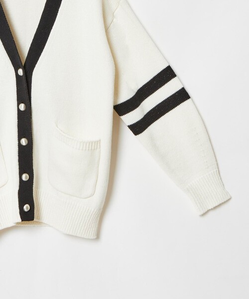 「allureville」 ニットカーディガン 2 ネイビー レディース_画像4