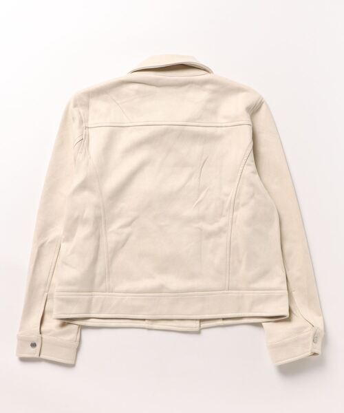 「alotta」 ライダースジャケット L グレイッシュベージュ レディース_画像2