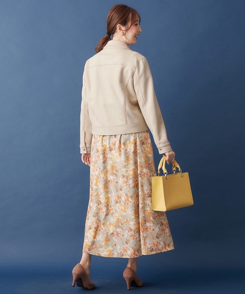 「alotta」 ライダースジャケット L グレイッシュベージュ レディース_画像4