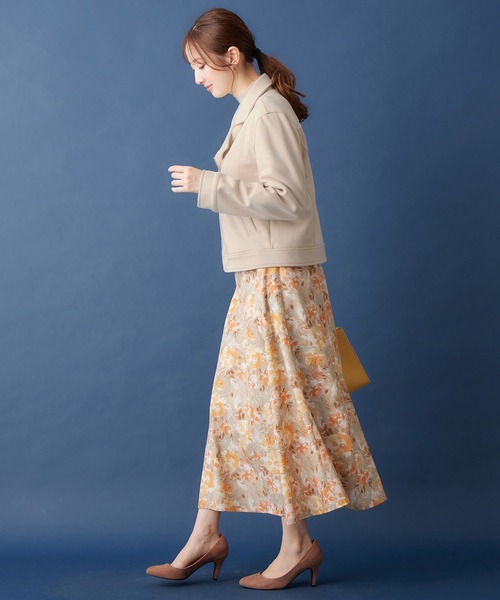 「alotta」 ライダースジャケット L グレイッシュベージュ レディース_画像9