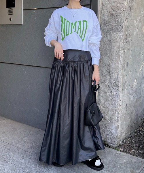 「THE DAY ON THE BEACH」 長袖カットソー MEDIUM ベージュ レディース_画像2