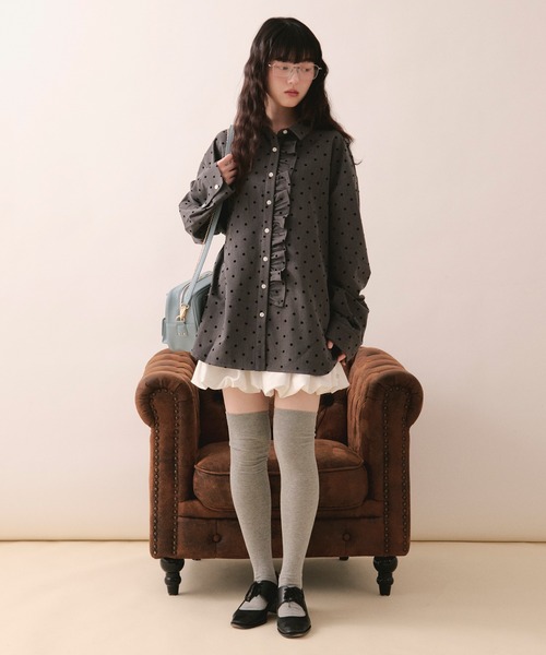loin nuit ブラウス シャツ nuance frill shirt / ニュアンスフリル