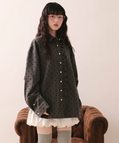 loin nuit ブラウス シャツ nuance frill shirt / ニュアンスフリル