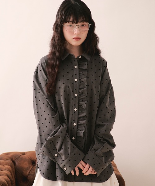 トップス nuance frill shirt / loin nuit loin nuit ブラウス シャツ nuance frill shirt / ニュアンスフリル